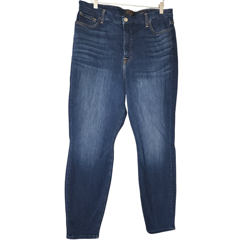 JEN7 High Waist Skinny Jeans Dark Wash Denim Comfort Stretch Classic Fit  Size16